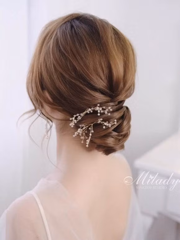 11 kiểu tóc cô dâu theo phong cách Hàn cực hot ảnh 5