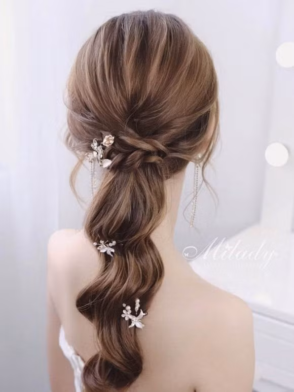11 kiểu tóc cô dâu theo phong cách Hàn cực hot ảnh 7