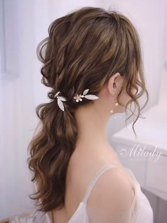 11 kiểu tóc cô dâu theo phong cách Hàn cực hot ảnh 6
