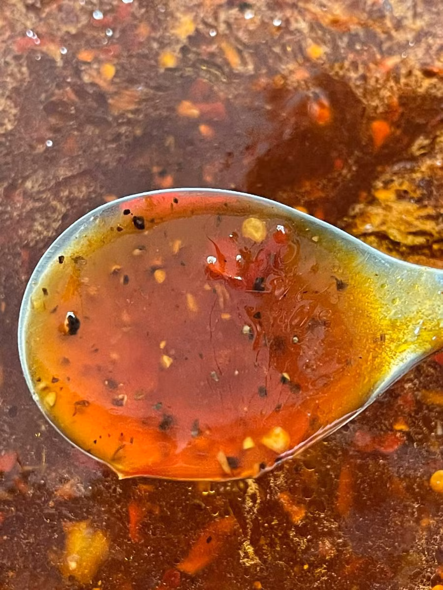 Thành phẩm sốt kho, màu lên rất đẹp.