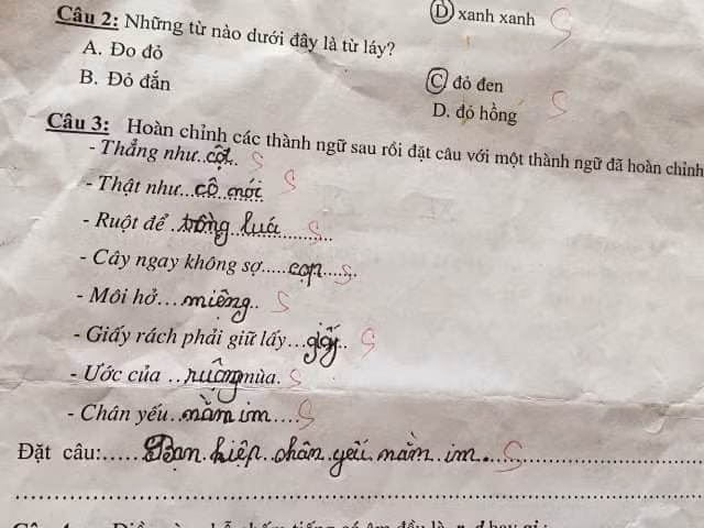 Sự ngây ngô của các em học sinh cấp một khiến dân mạng phì cười.