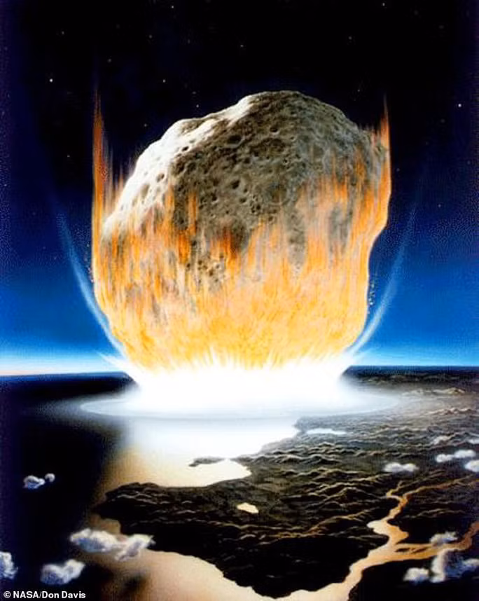 Ảnh đồ họa mô tả thảm họa 66 triệu năm trước - ảnh: Don Davis/NASA