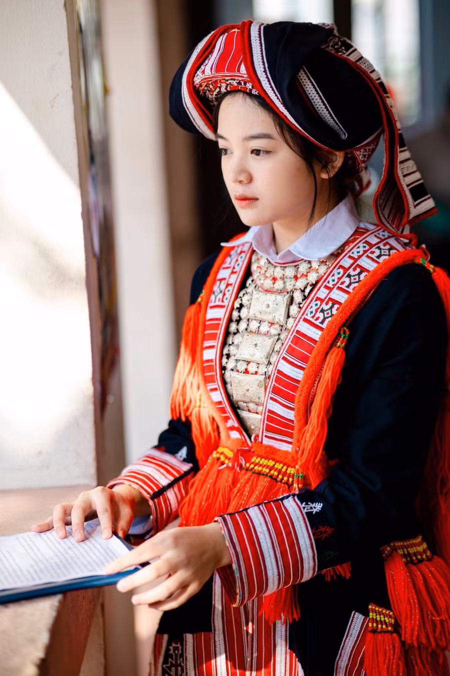 Trang Hiêm là một trong những học sinh xuất sắc của trường PT Vùng Cao Việt Bắc.