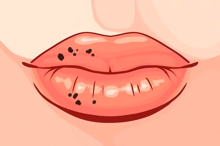 Đốm đen trên môi là dấu hiệu tiền ung thư hoặc cho thấy cơ thể hấp thụ quá nhiều chất sắt từ thực phẩm bạn ăn.