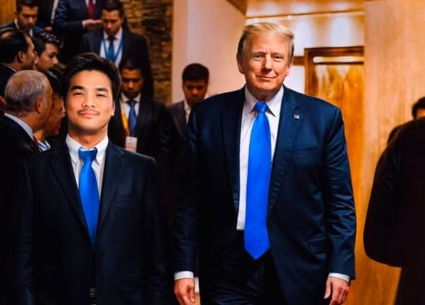 Tỷ phú Mai Vũ Minh trong cuộc gặp với ông Donald Trump, cựu Tổng thống Mỹ