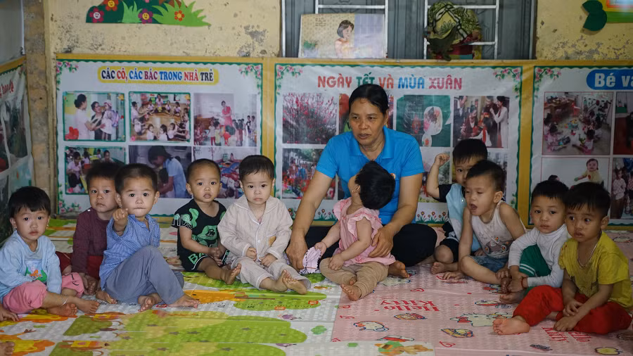 Phòng học 20m2 với gần 30 em nhỏ