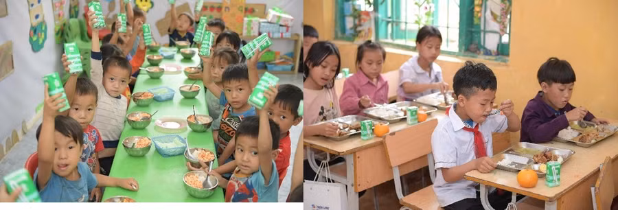 Thêm nhiều bữa ăn có sữa cho trẻ nhỏ vùng cao. Thêm nhiều bữa ăn có sữa cho trẻ nhỏ vùng cao.