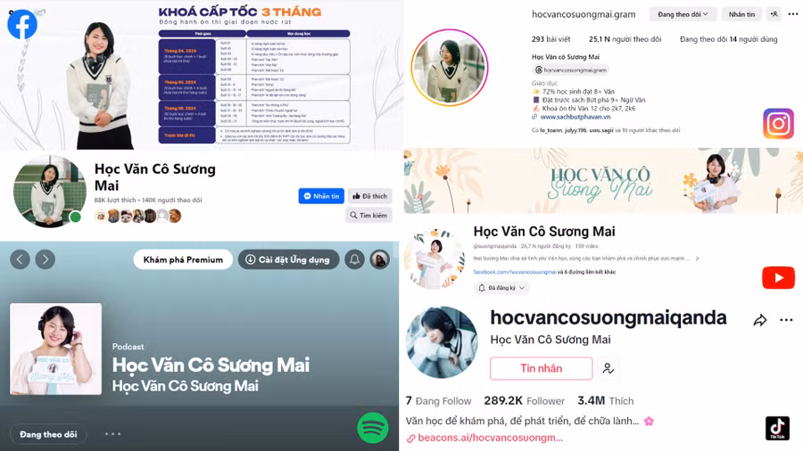 Các bạn học sinh có thể học văn đa nền tảng với nhiều hình thức khác nhau như video, livestream, sách, podcast... được xây dựng bởi team Học Văn cô Sương Mai. Các bạn học sinh có thể học văn đa nền tảng với nhiều hình thức khác nhau như video, livestream, sách, podcast... được xây dựng bởi team Học Văn cô Sương Mai.