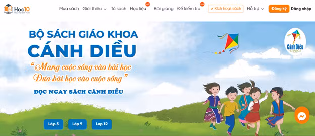 Giao diện của trang web, hệ sinh thái của sách giáo khoa Cánh Diều (Ảnh: Chụp màn hình).