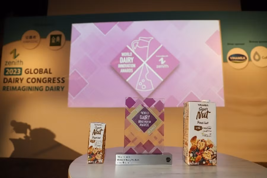 Sản phẩm Sữa 9 loại hạt Vinamilk Super Nut đã xuất sắc giành giải “Quán quân” ở hạng mục “Sản phẩm thay thế sữa tốt nhất” (Best Dairy Alternative). (Ảnh: Vinamilk).