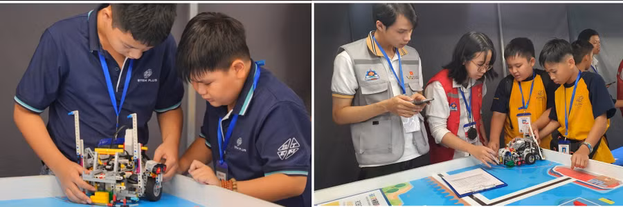 Các đội thi nhận đề, thảo luận ý tưởng và thi đấu bùng nổ Các đội thi nhận đề, thảo luận ý tưởng và thi đấu bùng nổ