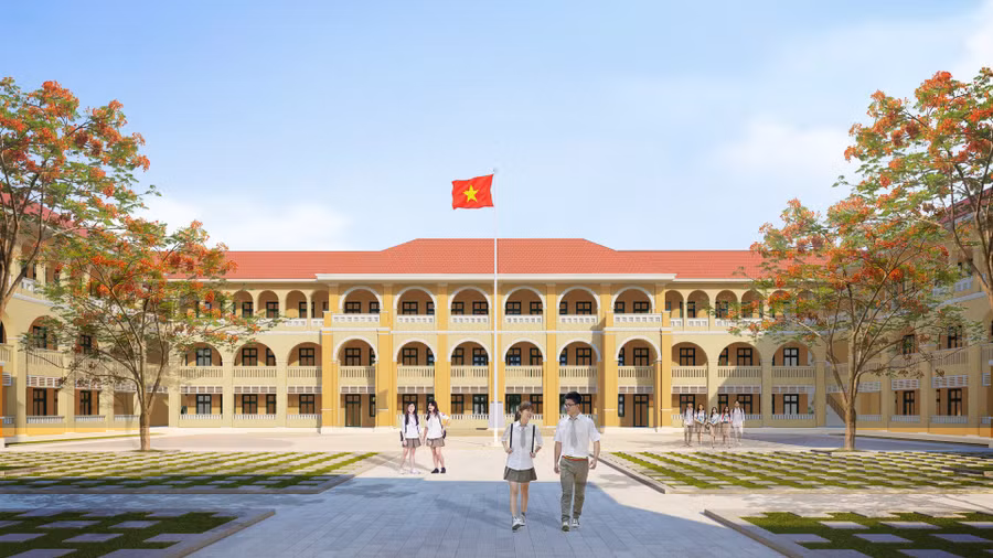 Phối cảnh 3D trường THPT Võ Văn Tần