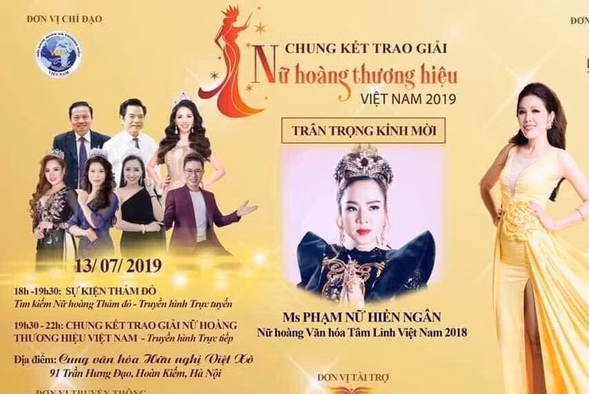 Dù đã xuất hiện gần một năm nhưng đến giờ danh xưng “Nữ hoàng văn hóa tâm linh” của bà Phạm Nữ Hiền Ngân mới khiến dư luận đặc biệt chú ý từ giấy mời này Dù đã xuất hiện gần một năm nhưng đến giờ danh xưng “Nữ hoàng văn hóa tâm linh” của bà Phạm Nữ Hiền Ngân mới khiến dư luận đặc biệt chú ý từ giấy mời này