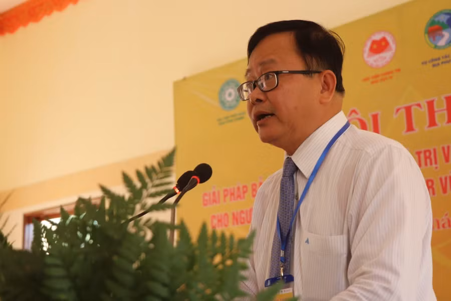 Ông Nguyễn Trung Nhân, Chủ tịch Ủy ban MTTQ Việt Nam TP. Cần Thơ phát biểu tại hội nghị.