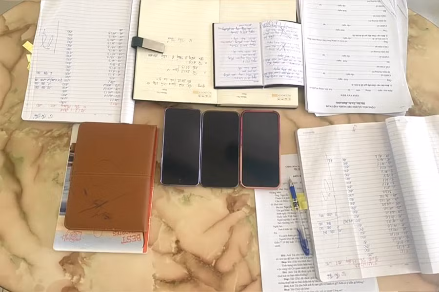 Tang vật vụ án bị công an thu giữ. (Ảnh: CANA)