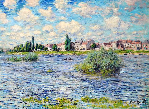 Bức “La Seine à Lavacourt” (Sông Seine trước sân - 1879) của Claude Monet 