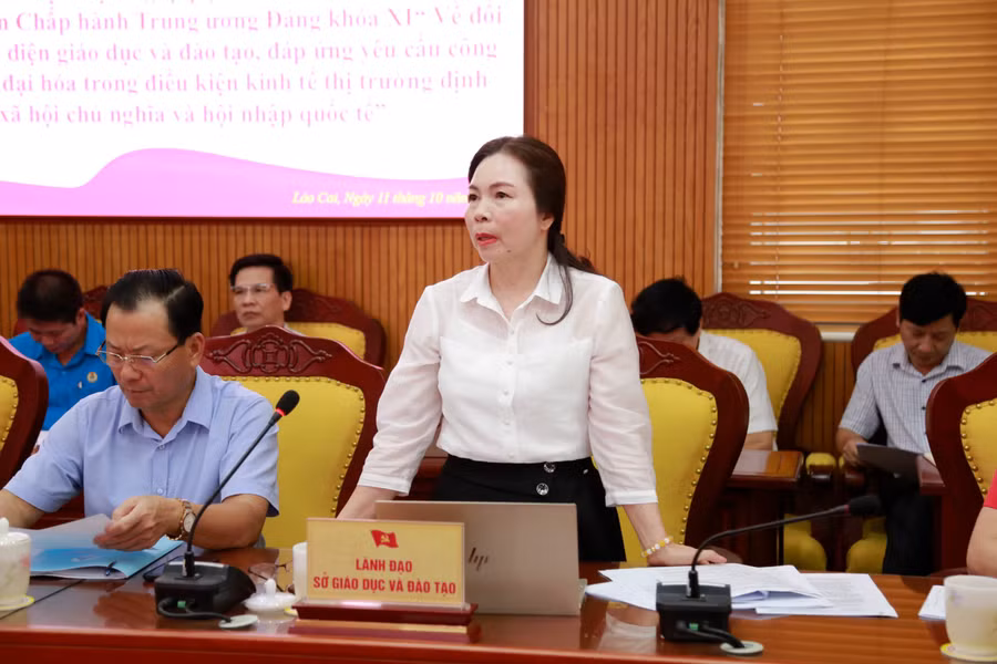 Bà Dương Bích Nguyệt phát biểu tại buổi làm việc. Bà Dương Bích Nguyệt phát biểu tại buổi làm việc.