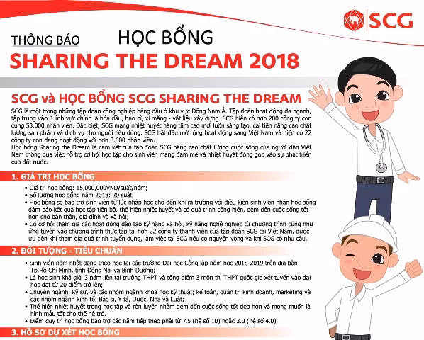 Kiến tạo tương lai tươi sáng cùng chương trình học bổng Sharing The Dream 2018
