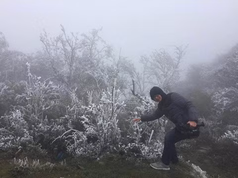 Băng tuyết tuyệt đẹp trên đỉnh Mẫu Sơn - ảnh 2