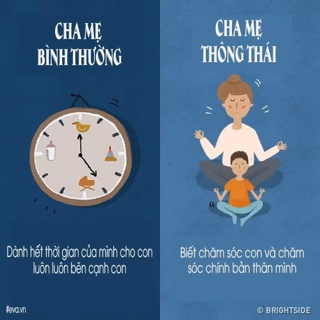 su khac biet it nguoi biet giua cha me binh thuong va cha me thong thai khi nuoi day con - 1