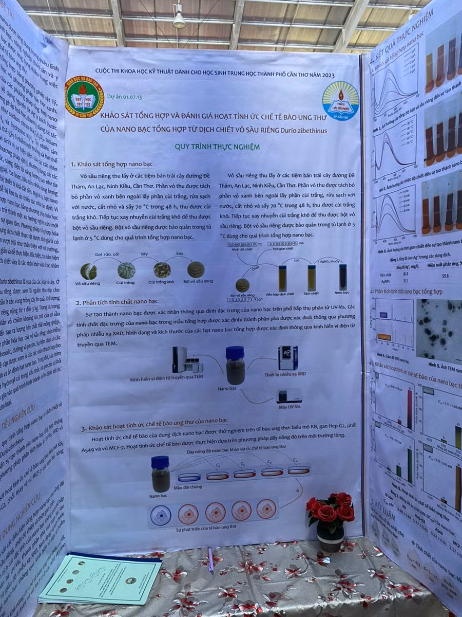 Không gian trưng bày của học sinh tại cuộc thi