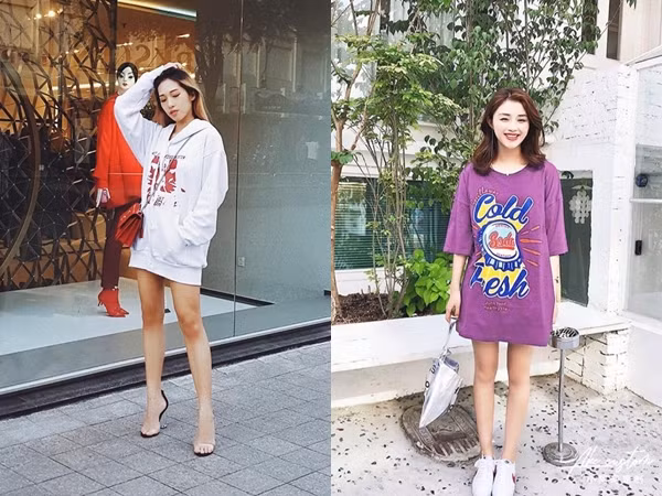 5 công thức mặc đẹp giúp nàng nấm lùn xinh tươi, chân dài miên man ảnh 5 Chỉ với một chiếc áo dáng dài hay áo oversized cùng đôi giày cao gót là bạn đã bắt kịp trào lưu thời trang cá tính đang được ưa chuộng hiện nay - Ảnh minh họa: Internet