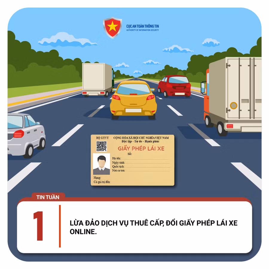 Lừa đảo khi cấp đổi giấy phép lái xe online.