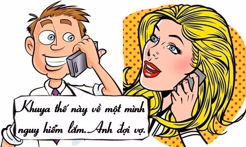 Vợ nổi đóa khi chồng đòi chờ tan sở 