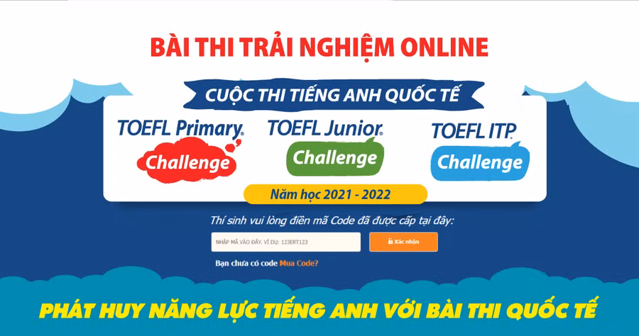 Học sinh trải nghiệm bài thi TOEFL trực tuyến và miễn phí