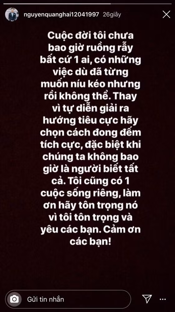 Sau bao ngày im lặng, cuối cùng Nhật Lê cũng chịu nói về chuyện tình cảm đã qua cùng Quang Hải-2