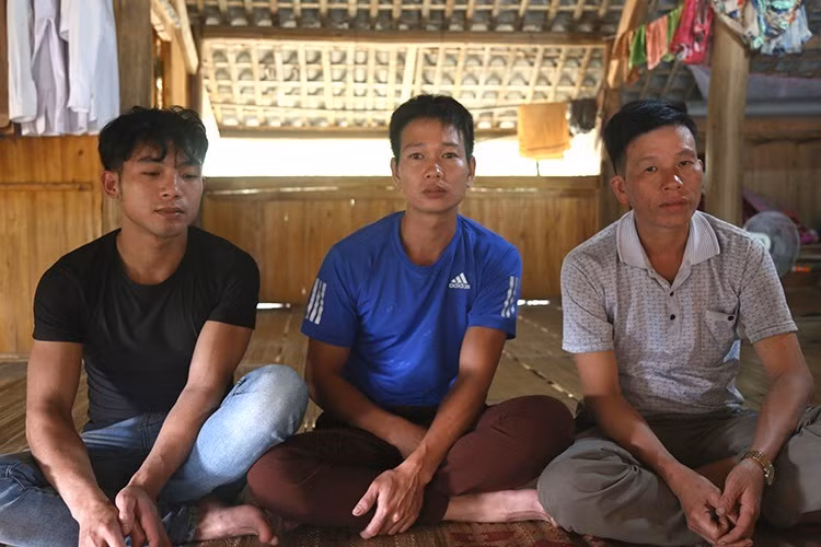 Đặng Viết Sơn, Đặng Văn Quang và Bàn Văn Thái (từ trái qua).Ảnh: Phạm Dự.