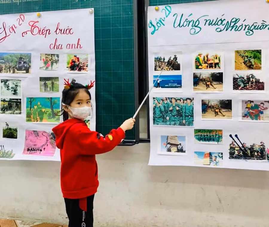 Tiết sinh hoạt tại lớp ở Trường tiểu học Bắc Hà.
