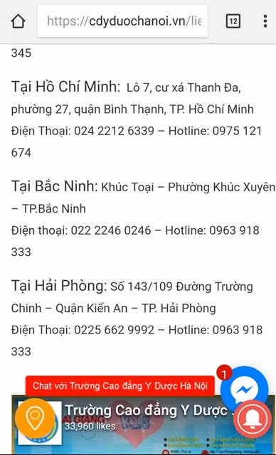 Trường Cao đẳng Y dược Hà Nội thực chất là một trường đóng trên địa bàn tỉnh Bắc Ninh Trường Cao đẳng Y dược Hà Nội thực chất là một trường đóng trên địa bàn tỉnh Bắc Ninh