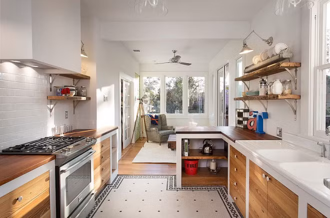Những căn bếp đẹp hút hồn với kệ gỗ tự nhiên phong cách Rustic - Ảnh 11.