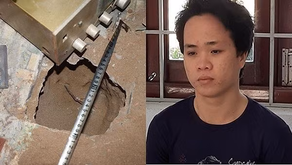 Trộm đột nhập giữa ban ngày đào nền 