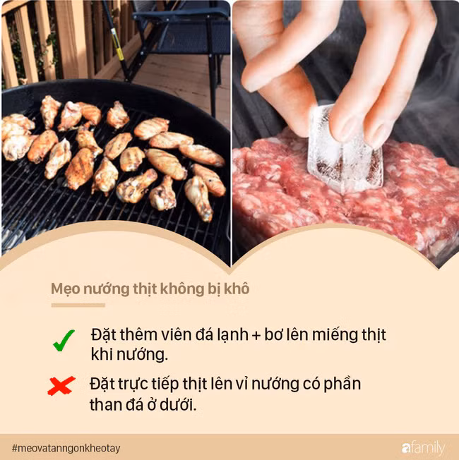 Khi nướng thịt BBQ, chỉ cần đặt viên đá lạnh lên và các mẹ sẽ thấy ngay điều kì diệu - Ảnh 5. Khi nướng thịt BBQ, chỉ cần đặt viên đá lạnh lên và các mẹ sẽ thấy ngay điều kì diệu - Ảnh 5.