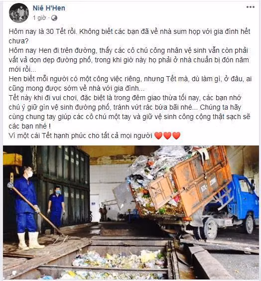 Dòng trạng thái không ngờ của HHen Niê ngày 30 Tết-1