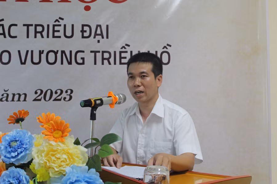 TS Nguyễn Bá Linh - Giám đốc Trung tâm Bảo tồn di sản Thành nhà Hồ. Ảnh: LT.