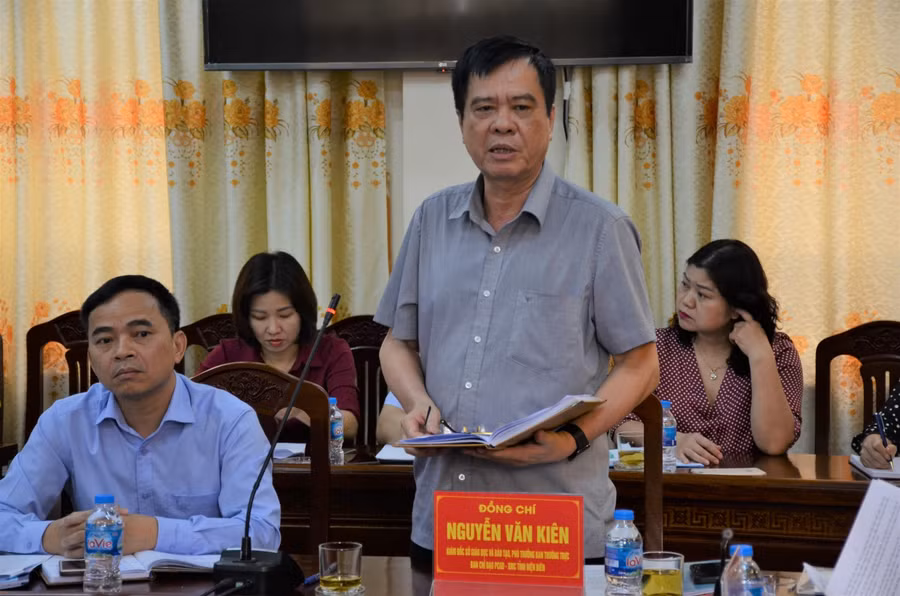Ông Nguyễn Văn Kiên cho biết sẽ trình Bộ xem xét công nhận Điện Biên đạt chuẩn phổ cập giáo dục THCS, xóa mù chữ mức độ 2 vào năm 2020.