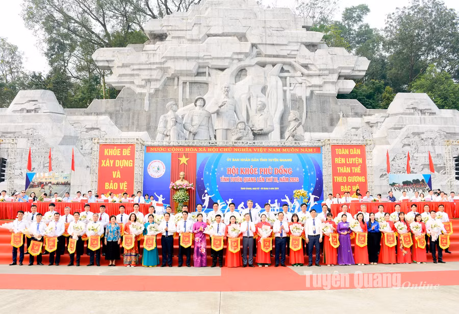 Trên 2.000 vận động viên xứ Tuyên tham gia Hội khỏe Phù Đổng lần thứ XI năm 2024 (Ảnh: Báo Tuyên Quang).