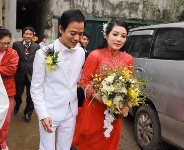 Thanh Thanh Hiền và Chế Phong trong ngày cưới.