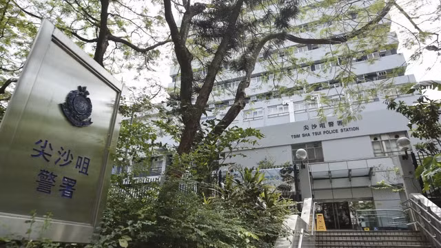 Đồn cảnh sát Tsim Sha Tsui, nơi nghi phạm đang bị giam giữ. (Nguồn: Edmond So)