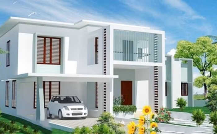  Ngắm những mẫu nhà 2 tầng mái bằng đẹp mê ly 