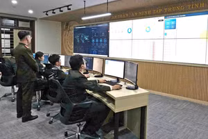 Lực lượng An ninh mạng Công an tỉnh Lâm Đồng triển khai phương án bảo đảm an ninh, an toàn thông tin trên không gian mạng. (Ảnh: Cổng thông tin điện tử Bộ Công an).