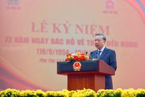 Tổng Bí thư, Chủ tịch nước Tô Lâm phát biểu tại Lễ kỷ niệm. Ảnh: chinhphu.vn/Nhật Bắc