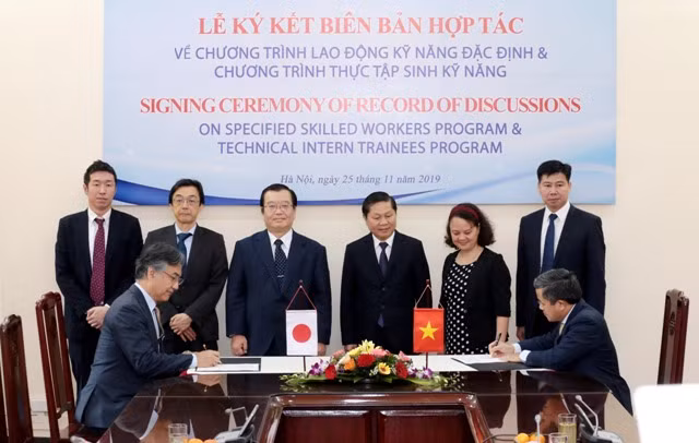Ký kết biên bản hợp tác hợp tác về Chương trình lao động kỹ năng đặc định và Chương trình thực tập sinh kỹ năng