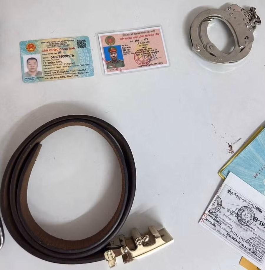 Tang vật công an thu giữ được. Ảnh: Công an Đà Nẵng. Tang vật công an thu giữ được. Ảnh: Công an Đà Nẵng.