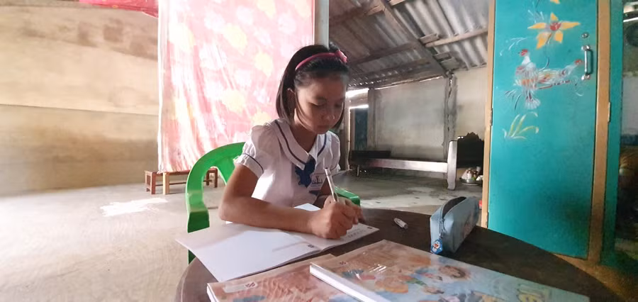 Hiểu được sự vất vả của mẹ, nên Quỳnh Hoa rất chăm chỉ và cố gắng trong học tập và phụ giúp mẹ nhiều việc trong gia đình.