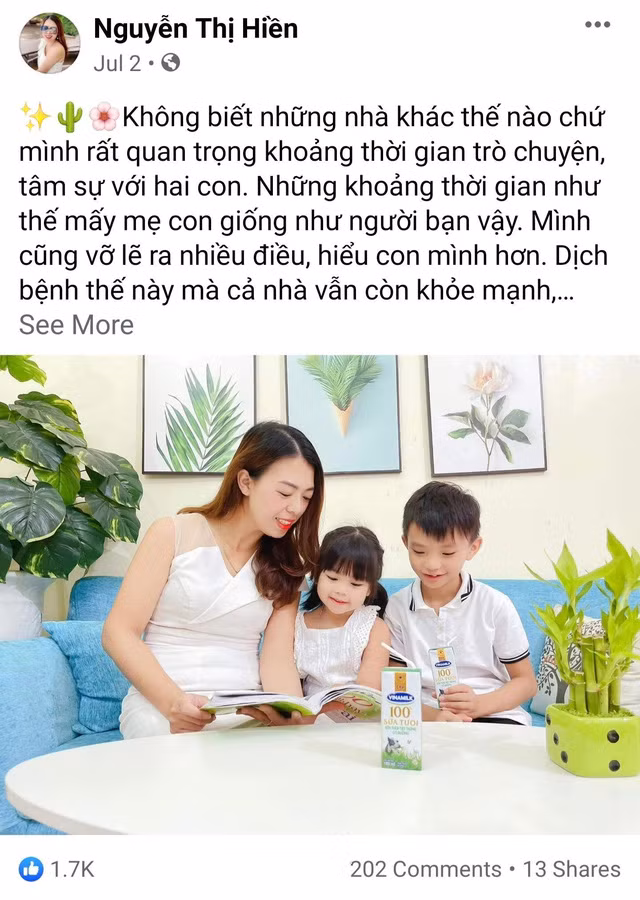 Ở nhà phòng dịch ngày giãn cách, bố mẹ cùng con thực hiện “nhiệm vụ kép” - Ảnh 1.