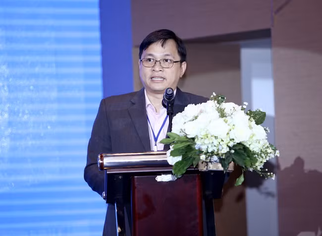 Ông Lâm Nguyễn Hải Long- Chủ tịch HCA nhiệm kỳ VII ( 2018-2023) phát biểu tại buổi lễ kỷ niệm.